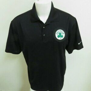 M-3XL Celtics Black Nike Dri-Fit Men's #84A Polo Shirt